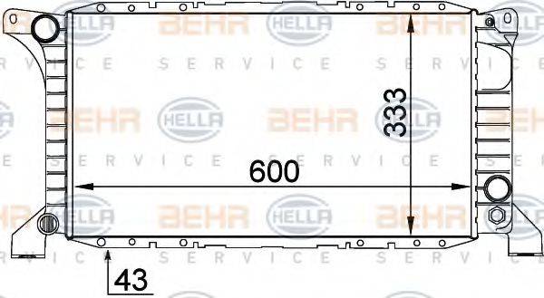 HELLA 8MK376764011 Радіатор, охолодження двигуна