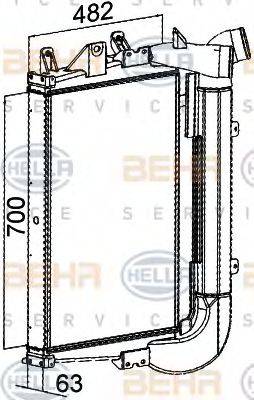 HELLA 8ML376765431 Інтеркулер