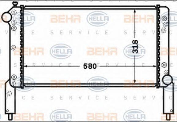 HELLA 8MK376767671 Радіатор, охолодження двигуна