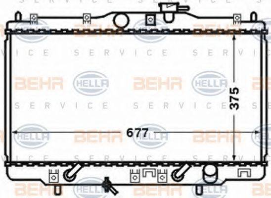 HELLA 8MK376768251 Радіатор, охолодження двигуна