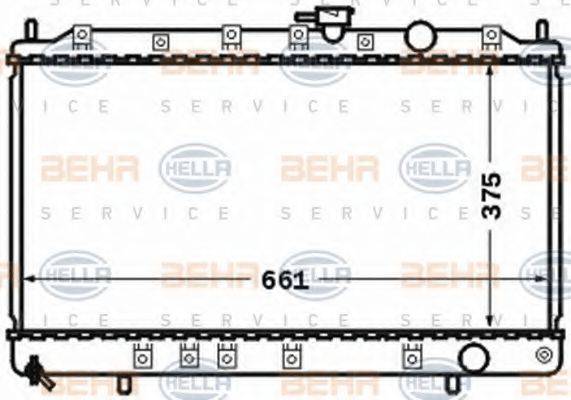 HELLA 8MK376770211 Радіатор, охолодження двигуна