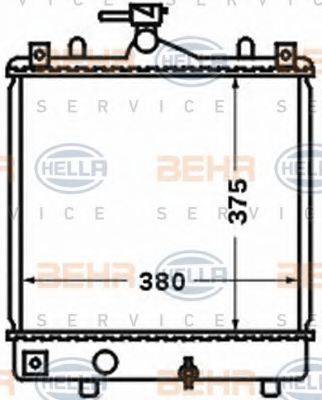 HELLA 8MK376771161 Радіатор, охолодження двигуна