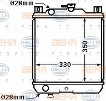 HELLA 8MK376772641 Радіатор, охолодження двигуна