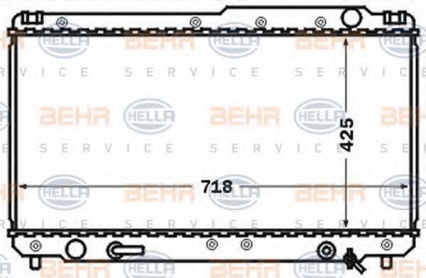 HELLA 8MK376773601 Радіатор, охолодження двигуна