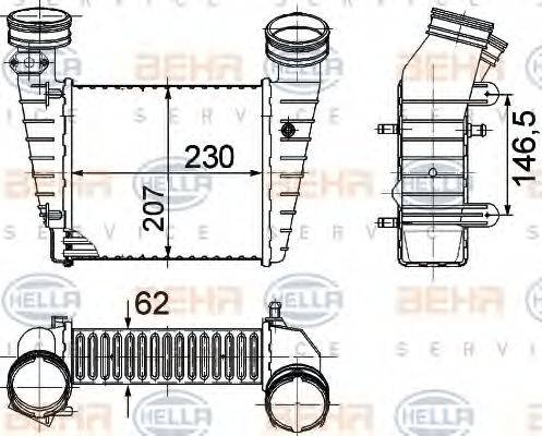 HELLA 8ML376776611 Інтеркулер