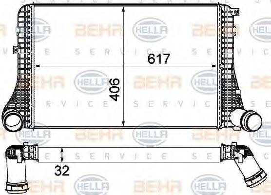 HELLA 8ML376787621 Інтеркулер