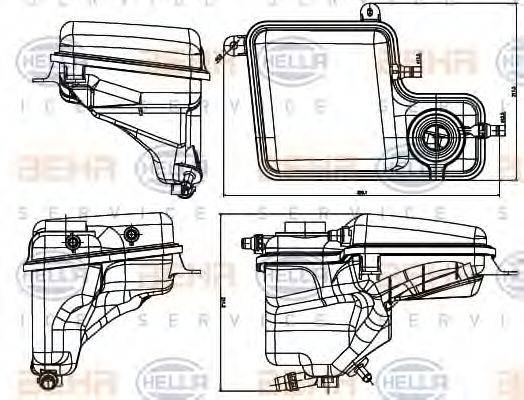 HELLA 8MA376789711 Компенсаційний бак, охолоджуюча рідина