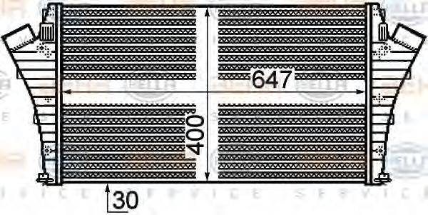 HELLA 8ML376899171 Інтеркулер