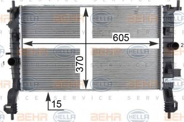 HELLA 8MK376910281 Радіатор, охолодження двигуна