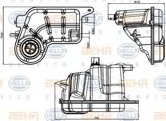 HELLA 8MA376923021 Компенсаційний бак, охолоджуюча рідина