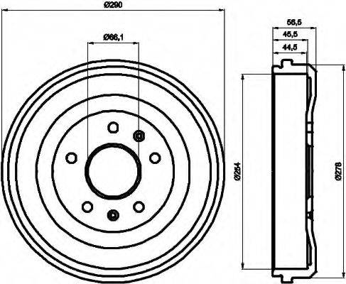 HELLA 8DT355300901 Гальмівний барабан