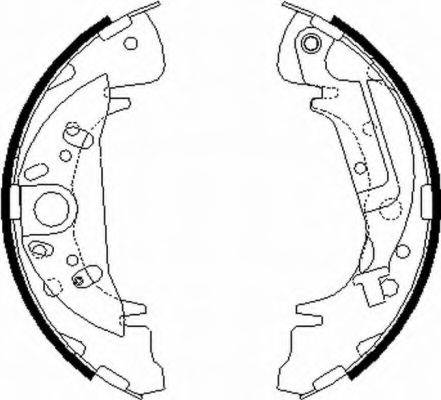 HELLA 8DB355000361 Комплект гальмівних колодок