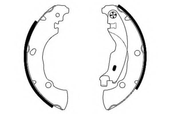 HELLA 8DB355001851 Комплект гальмівних колодок