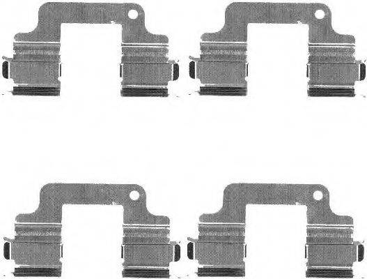 HELLA 8DZ355203371 Комплектуючі, колодки дискового гальма