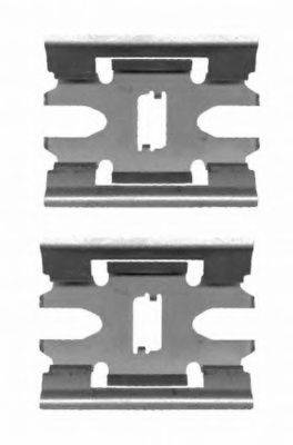 HELLA 8DZ355204071 Комплектуючі, колодки дискового гальма