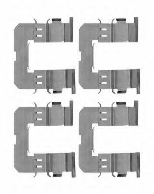 HELLA 8DZ355204361 Комплектуючі, колодки дискового гальма