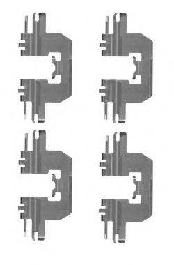 HELLA 8DZ355204601 Комплектуючі, колодки дискового гальма