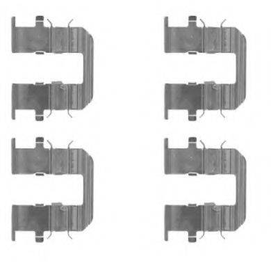 HELLA 8DZ355204661 Комплектуючі, колодки дискового гальма