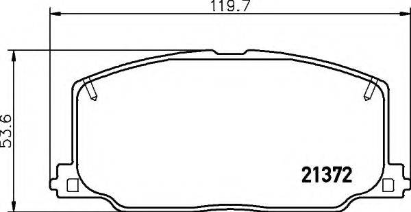 HELLA 8DB355005771 Комплект гальмівних колодок, дискове гальмо