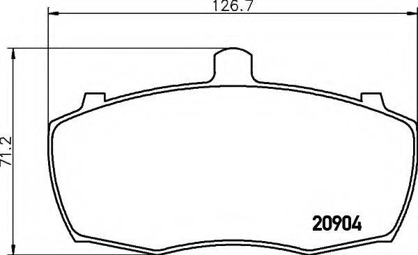 HELLA 8DB355005851 Комплект гальмівних колодок, дискове гальмо