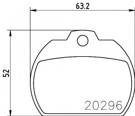 HELLA 8DB355005921 Комплект гальмівних колодок, дискове гальмо