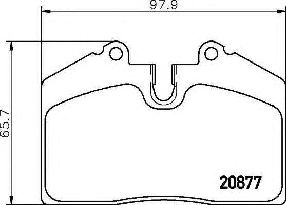 HELLA 8DB355006351 Комплект гальмівних колодок, дискове гальмо