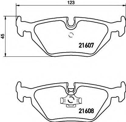 HELLA 8DB355007511 Комплект гальмівних колодок, дискове гальмо