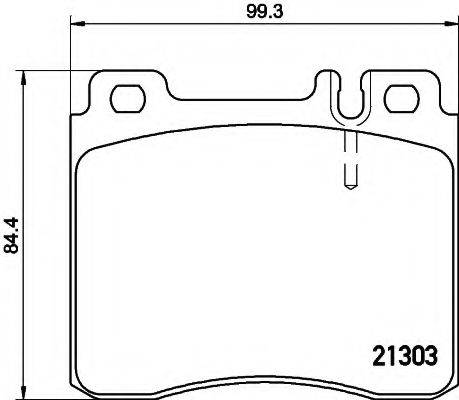 HELLA 8DB355007551 Комплект гальмівних колодок, дискове гальмо