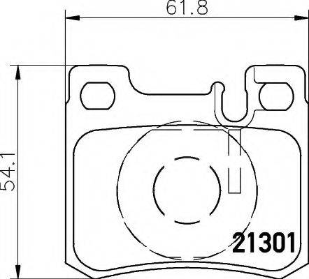 HELLA 8DB355007671 Комплект гальмівних колодок, дискове гальмо