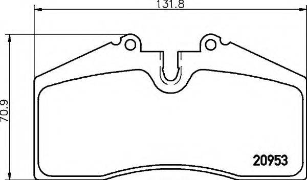 HELLA 8DB355007701 Комплект гальмівних колодок, дискове гальмо