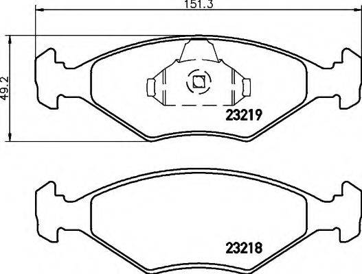 HELLA 8DB355008381 Комплект гальмівних колодок, дискове гальмо