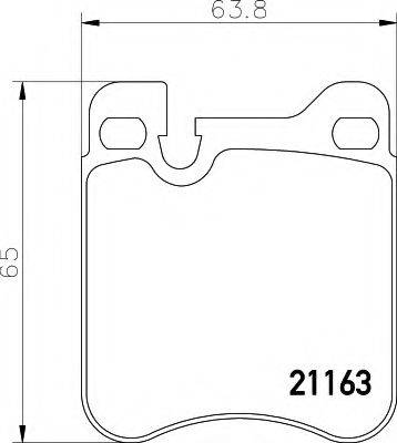 HELLA 8DB355008491 Комплект гальмівних колодок, дискове гальмо