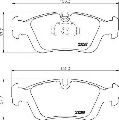 HELLA 8DB355008741 Комплект гальмівних колодок, дискове гальмо