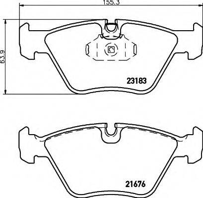 HELLA 8DB355009001 Комплект гальмівних колодок, дискове гальмо