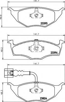 HELLA 8DB355009021 Комплект гальмівних колодок, дискове гальмо