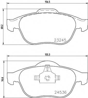 HELLA 8DB355009101 Комплект гальмівних колодок, дискове гальмо