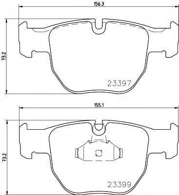 HELLA 8DB355009301 Комплект гальмівних колодок, дискове гальмо