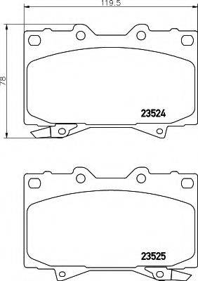 HELLA 8DB355009371 Комплект гальмівних колодок, дискове гальмо