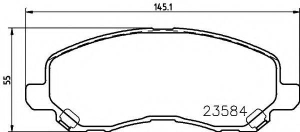 HELLA 8DB355009671 Комплект гальмівних колодок, дискове гальмо