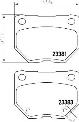 HELLA 8DB355011601 Комплект гальмівних колодок, дискове гальмо