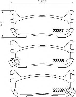 HELLA 8DB355009911 Комплект гальмівних колодок, дискове гальмо