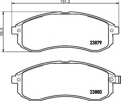 HELLA 8DB355010281 Комплект гальмівних колодок, дискове гальмо