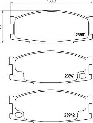 HELLA 8DB355010561 Комплект гальмівних колодок, дискове гальмо