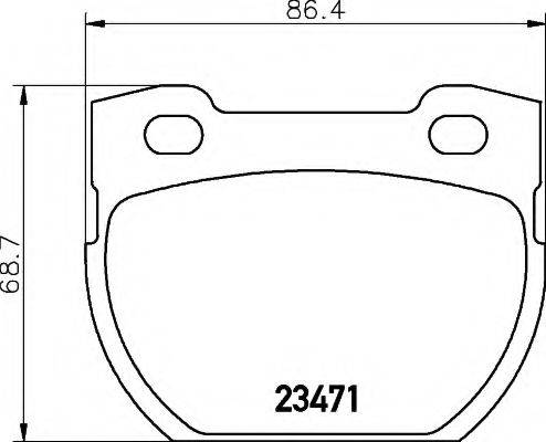 HELLA 8DB355010921 Комплект гальмівних колодок, дискове гальмо