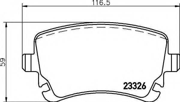 HELLA 8DB355010971 Комплект гальмівних колодок, дискове гальмо