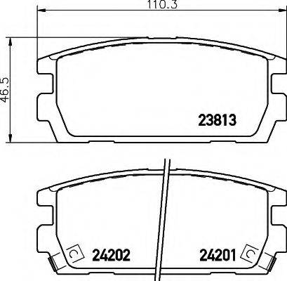 HELLA 8DB355011841 Комплект гальмівних колодок, дискове гальмо