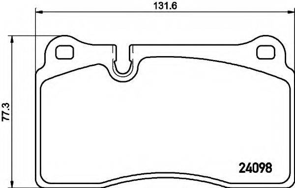 HELLA 8DB355011851 Комплект гальмівних колодок, дискове гальмо