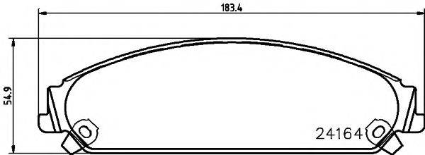 HELLA 8DB355011891 Комплект гальмівних колодок, дискове гальмо