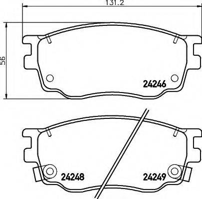 HELLA 8DB355012091 Комплект гальмівних колодок, дискове гальмо