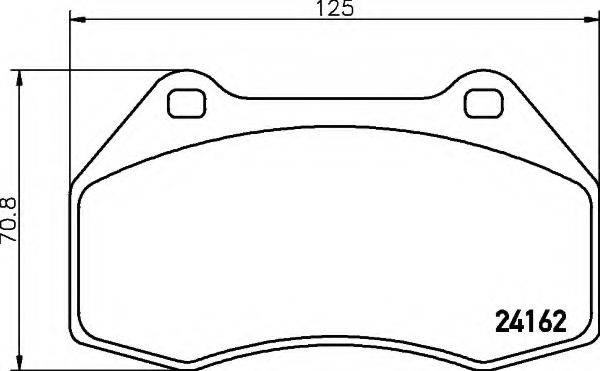 HELLA 8DB355012151 Комплект гальмівних колодок, дискове гальмо